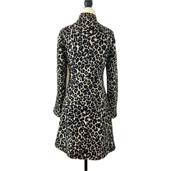 Le Chateau Leopard Print Fitted Pea Coat Made in Canada; XXS - Picture 5 of 9